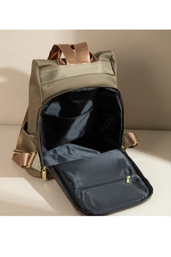 Rucsac Khaki Modern Din Poliester Impermeabil Elegant Și Practic 36*16*34cm