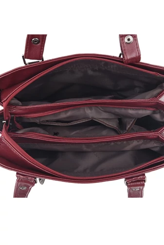 Geantă De Umăr Și De Mână Elegantă Maro Din PU Cu Bretea Reglabilă 32*11*22cm