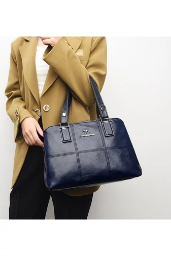 Geantă De Umăr Și De Mână Elegantă Maro Din PU Cu Bretea Reglabilă 32*11*22cm