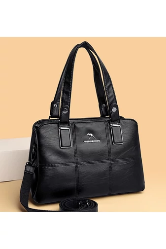 Geantă De Umăr Și De Mână Elegantă Maro Din PU Cu Bretea Reglabilă 32*11*22cm
