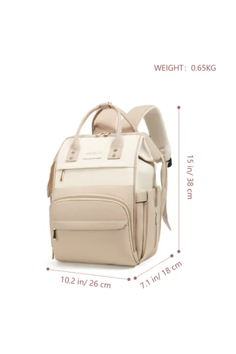 Rucsac Pentru Mămici Negru Multifuncțional Din Poliester Impermeabil Cu Compartiment Termoizolant Pentru Biberoane 38*26*18cm