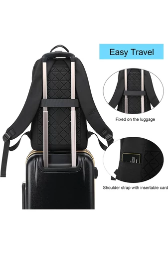 Rucsac Business Slim NegRucsac Business Slim Negru Din Material Oxford, Rezistent La Apă, Cu Port USB Și Compartiment Laptop 15.6", 27x6x43cmru Din Material Oxford, Rezistent La Apă, Cu Port USB Și Compartiment Laptop 15.6", 28x7.6x43 cm