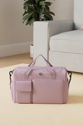 Bonluo Geantă De Voiaj/Fitness Roz Cu Spațiu Pentru Încălțăminte Dimensiune Gratuita Wizzair(40x30x20) Calitate Premium