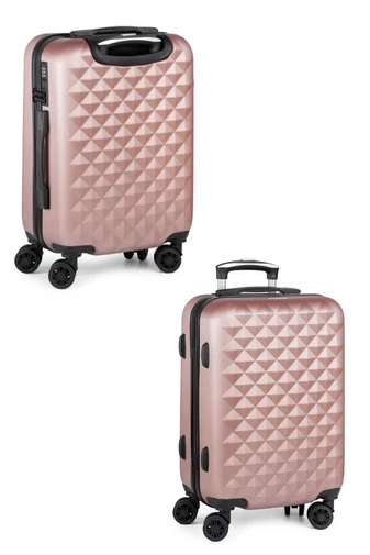 Set Troler De Cabină / Rucsac Wizzair, Ryanair Bagaj De Mână 40*30*20cm / 55*35*22cm Cu Roți Detașabile Negru