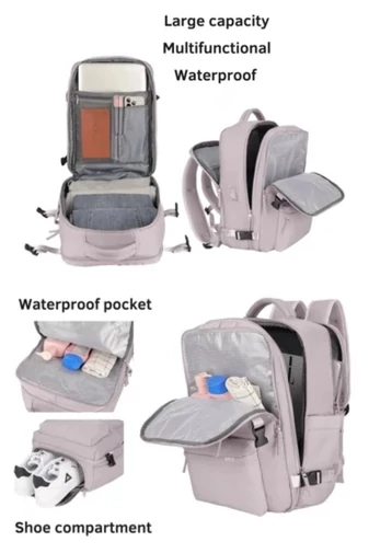 Set Troler De Cabină / Rucsac Wizzair, Ryanair Bagaj De Mână 40*30*20cm / 55*35*22cm Cu Roți Detașabile Negru