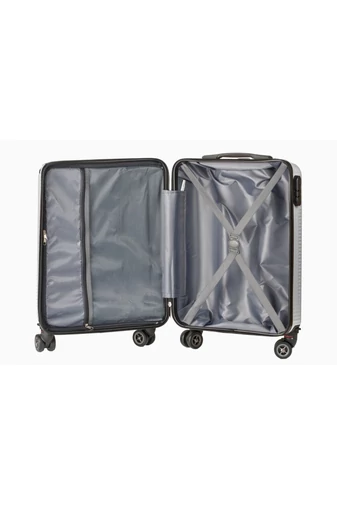 Troler De Cabină Wizzair Argintiu Cu Pereți Tari 55×40×20cm Roți Detașabile