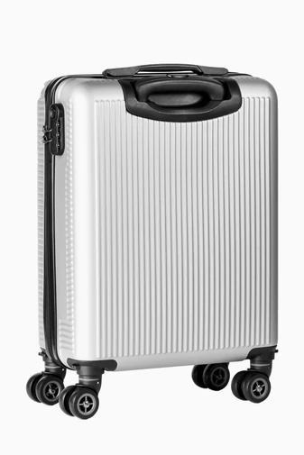 Troler De Cabină Wizzair Argintiu Cu Pereți Tari 55×40×20cm Roți Detașabile