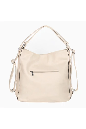 Geantă De Umăr 2în1 Rucsac Damă Silvia Rosa Bej Multifuncțională Din Piele Ecologică De Dimensiunea 35*32*14cm