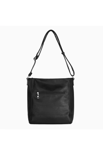 Čierna dámska crossbody kabelka Bonluo z PU kože 29*24*9cm