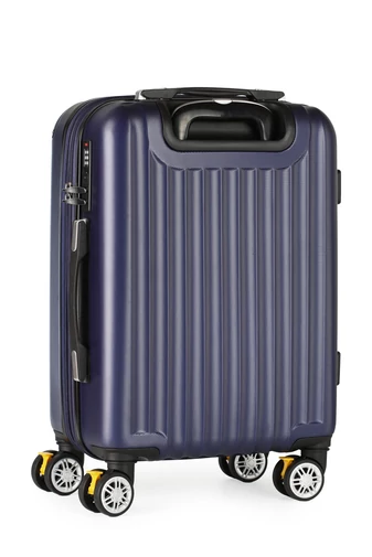 Troler De Cabină Rigid Extensibil Din ABS Cu 4 Roți Duble Blocabile 360° Și Protecții Antișoc Albastru Închis 56*38*21cm