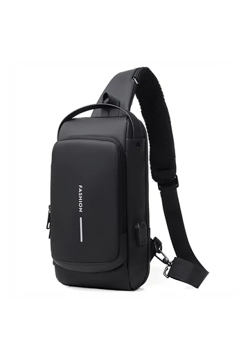 Bonluo Geantă Crossbody Neagră Din Imitație De Piele Cu Cifru De Securitate Dimensiuni 33*19*9cm