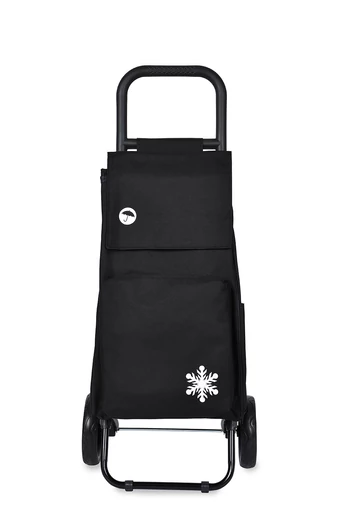 Bonluo Cărucior Pentru Cumpărături Negru Cu Buzunar Termoizolant Dimensiuni 97*42*33cm