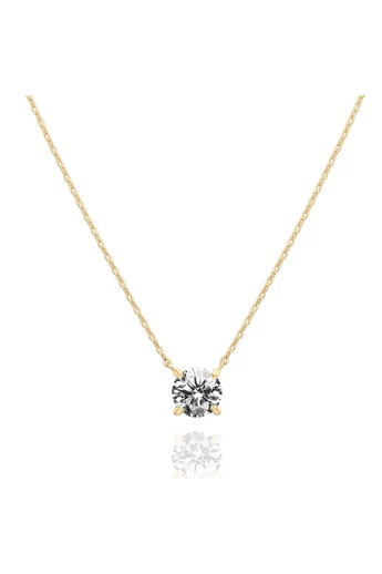 Colier Elegant Damă Bonluo Placat Cu Aur De 18k Accesorizat Cu Zircon 