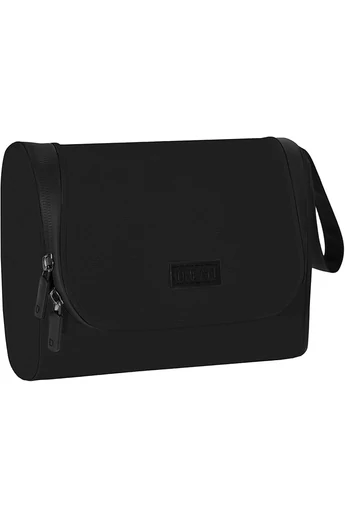 Geantă Cosmetică Neagră Bonluo De Călătorie Capacitate Mare Din Material PU Cu Multiple Compartimente Pentru Organizare (22*18cm)