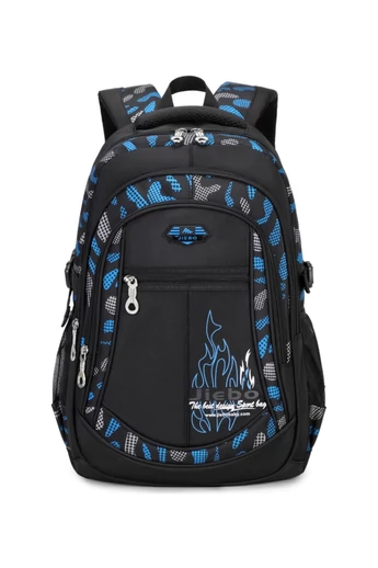 Rucsac Scoala Multifunctional Albastru Cu Negru Spatios Și Impermebil 48*32*22cm