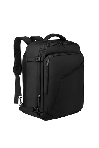 Rucsac Bonluo Negru Multifuncțional Extensibil Ideal Pentru Călătorii Dimensiune Wizz-air Bagaj De Mână (50*34*17cm)