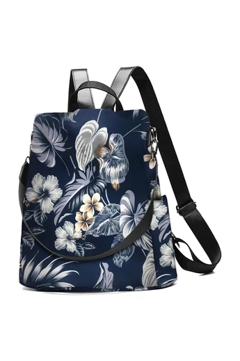 Rucsac Multifuncțional Impermeabil Bonluo Albastru Cu Design Floral 35*32*15cm
