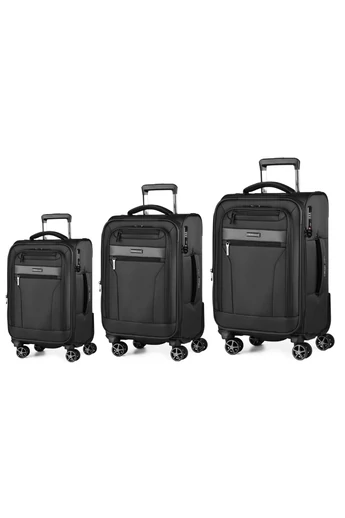 Set Troler Din Poliester 750D Premium Extrem De Rezistent Negru 78*46*30cm