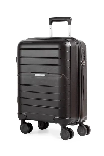 Troler De Cabină Ormi Negru Polipropilen De Calitate Premium Extrem De Rezistent Cu Roți Detașabile 53*35*20cm