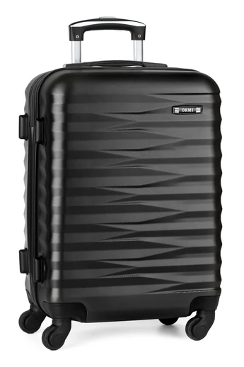 Troler Mare Cu Pereți Tari ABS Negru Cu Roți Detașabile 76*48*28cm