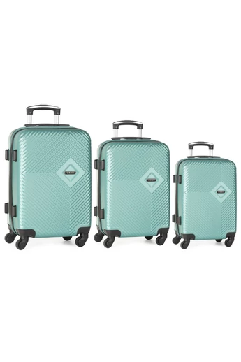 Set Troler Cu Pereți Tari ABS Verde Turcoaz