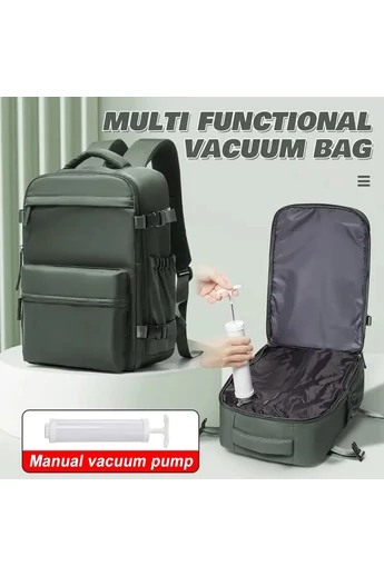 Rucsac Bagaj De Mana Wizzair,Rynair Verde Multifunctional Din Poliester Cu Compresie Vacuum 40*25*20cm