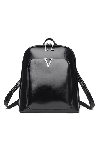 Rucsac Elegant Din PU Negru Cu Design Modern Compartimentare Practica 29*12*34cm
