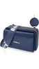 Geantă Crossbody 2în1 Portofel Bonluo Albastru Închis Din Imitație De Piele Cu Un Design Compact Și Un Mini Portofel Atașat De Dimensiunea 11*19*7cm 