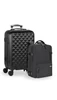 Set Troler De Cabină / Rucsac Wizzair, Ryanair Bagaj De Mână 40*30*20cm / 55*35*22cm Cu Roți Detașabile Negru