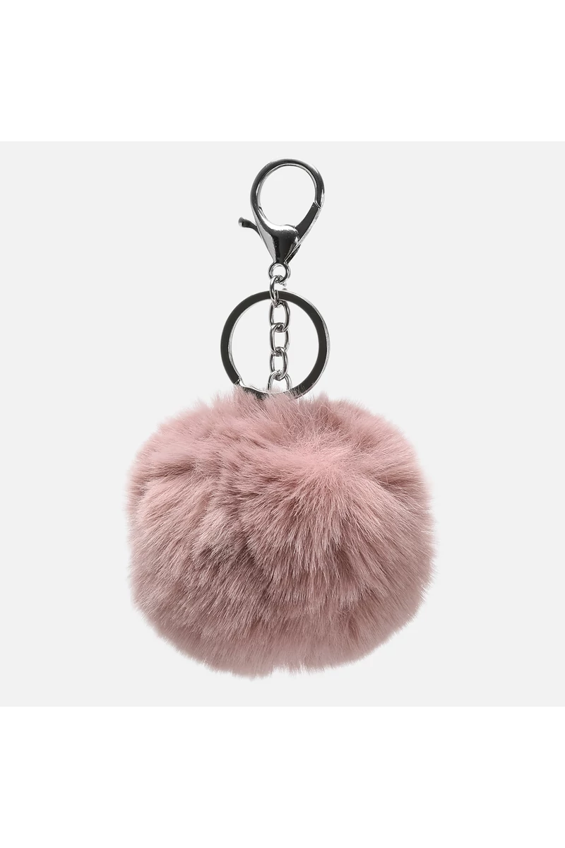 Breloc Roz Închis /Accesoriu Pentru Geantă Din Puf