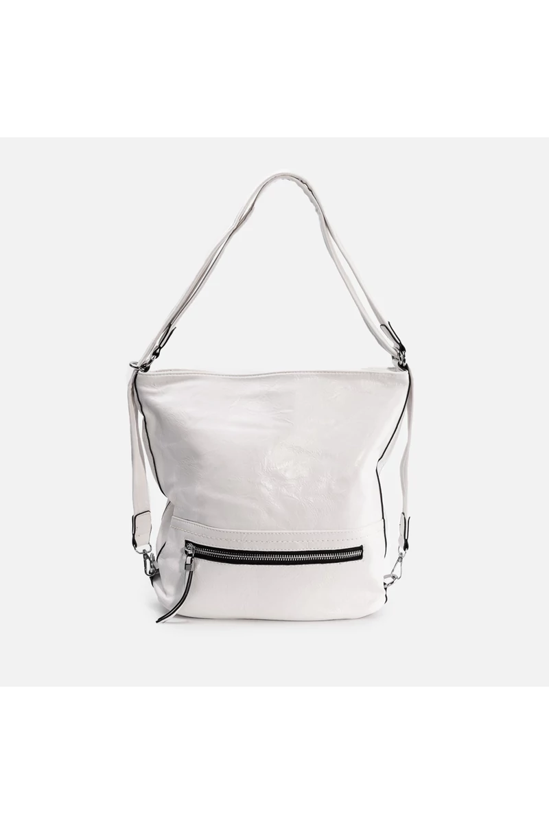 Rucsac/Geantă De Umăr/Crossbody Albă Din Imitație Piele
