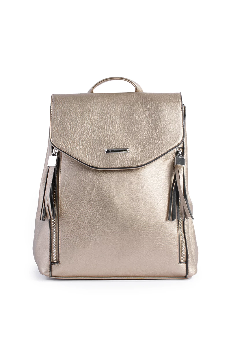 Silvia Rosa Rucsac Rosegold Din Piele Ecologică