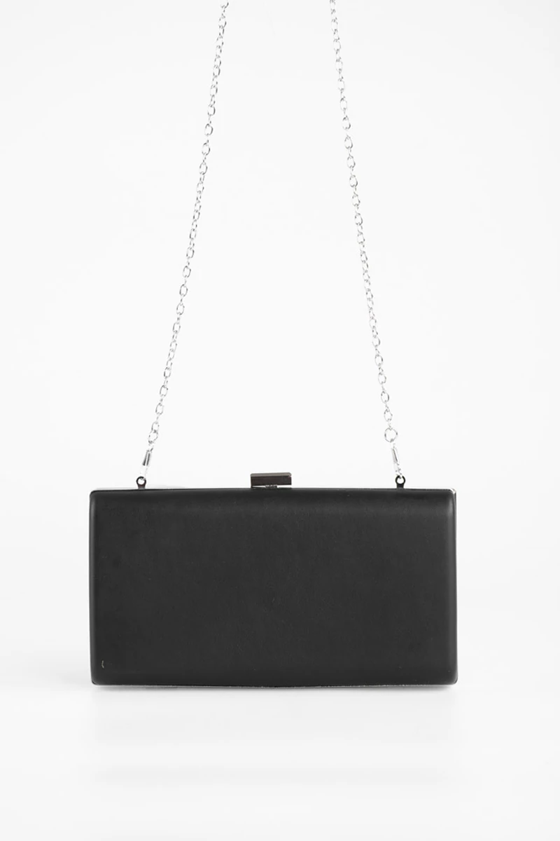 Geantă elegantă imitație piele  negru