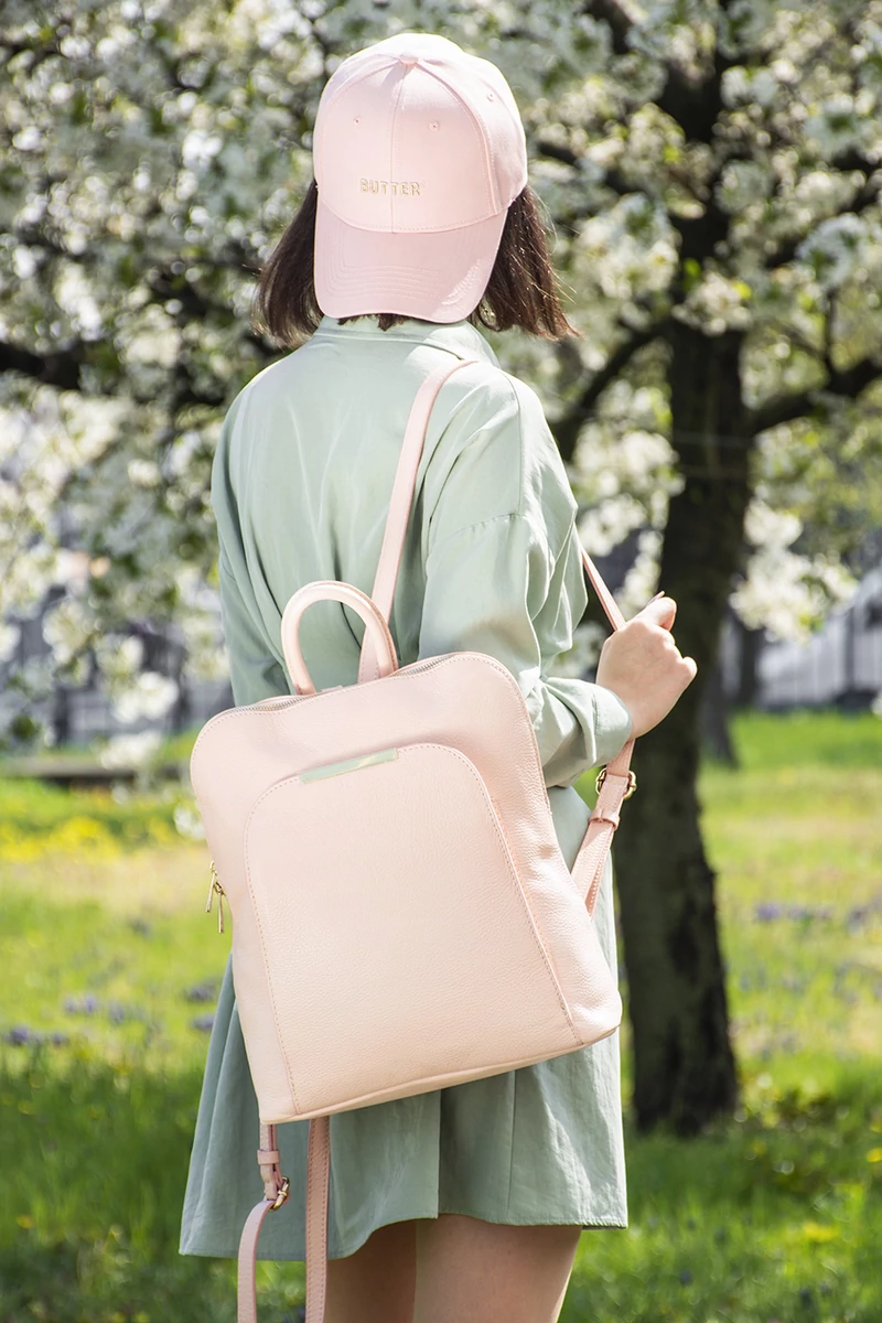 Rucsac Damă Roz Din Piele Naturală