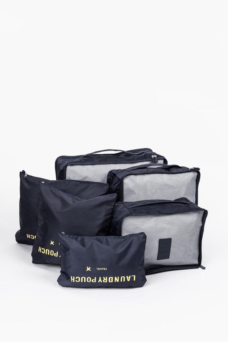 Set Organizator Albastru Închis de Haine pentru Călătorii (6buc)