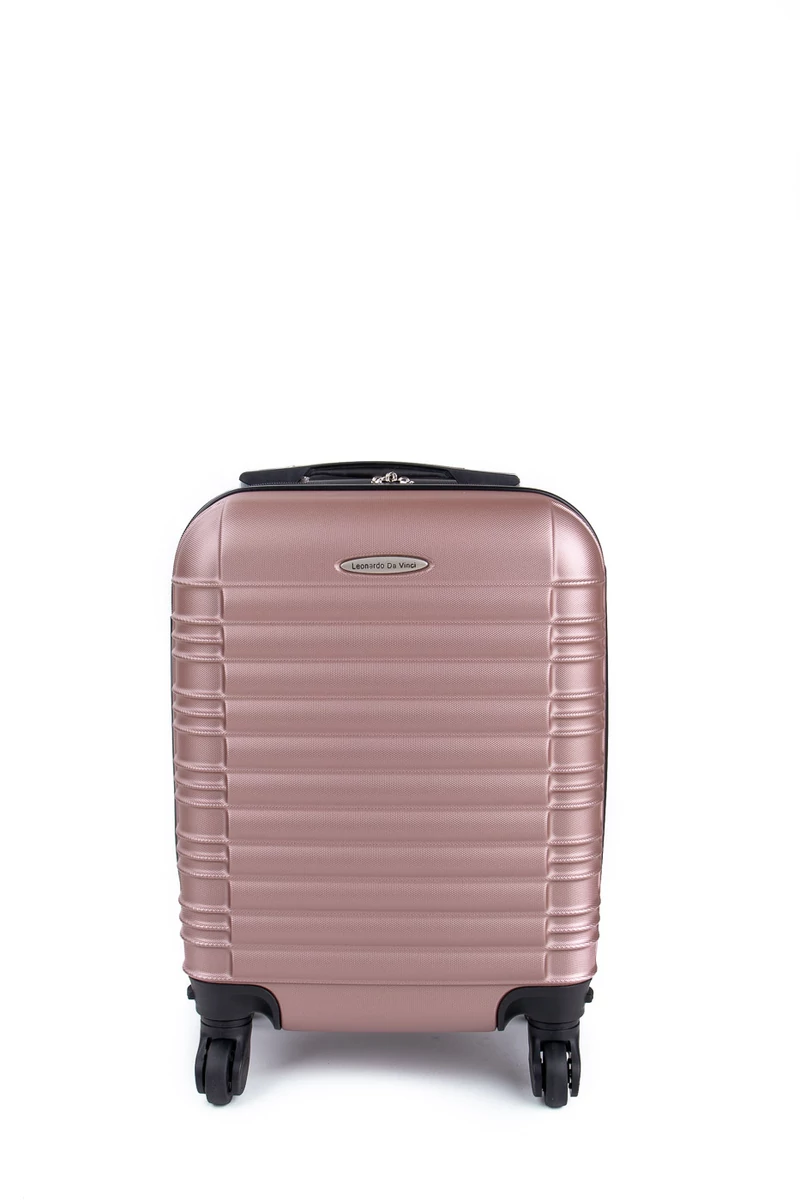 Leonardo Da Vinci Valiză Cabină Dimensiune Wizzair Rosegold Cu Pereți Tari(40*30*20cm)