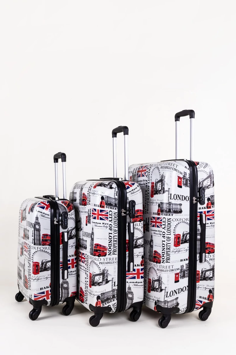 Set Ormi Valiză Cu Pereți Tari Model Londra