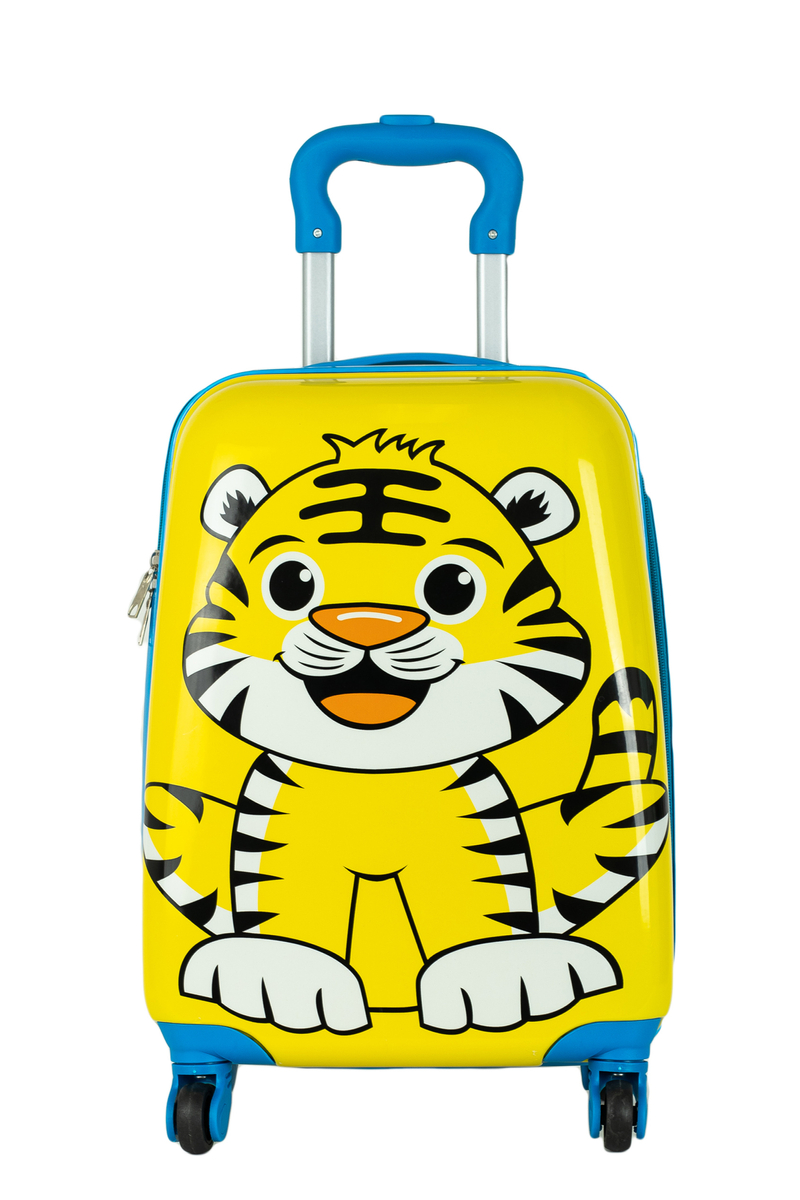 Valiză Mini Galbenă Pentru Copii Model Cu Tigru