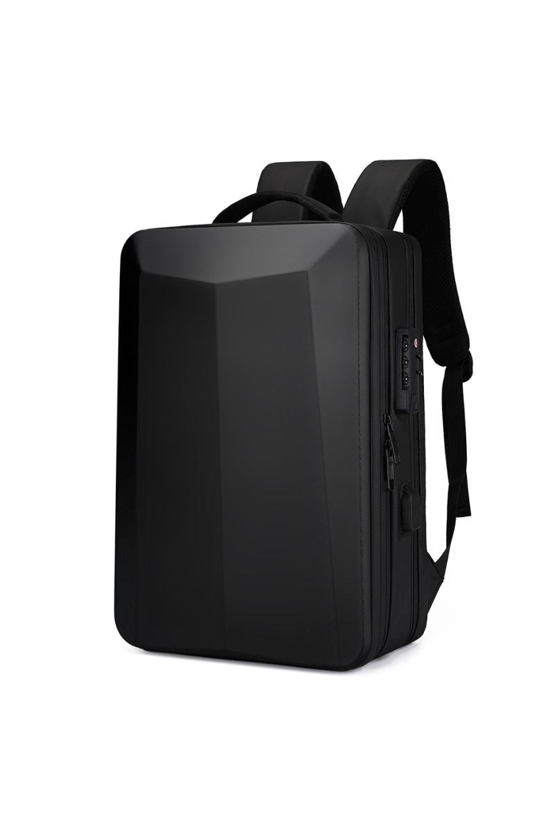 Bonluo Rucsac Stil Valiză Negru Calitate Premium Din Material Rigid Cu Cifru TSA Dimensiune Wizzair (40x30x12cm)