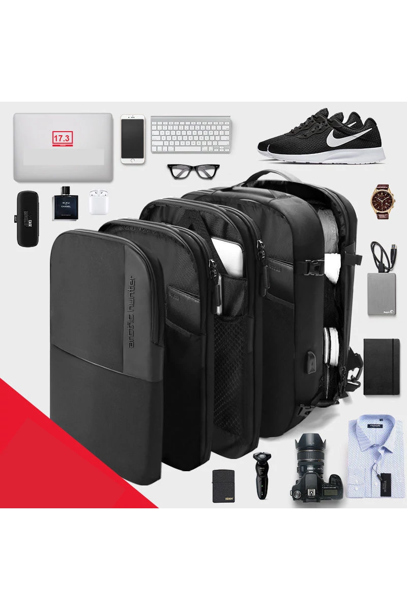 Arctic Hunter Rucsac Negru Multifucțional 2în1 Business Și