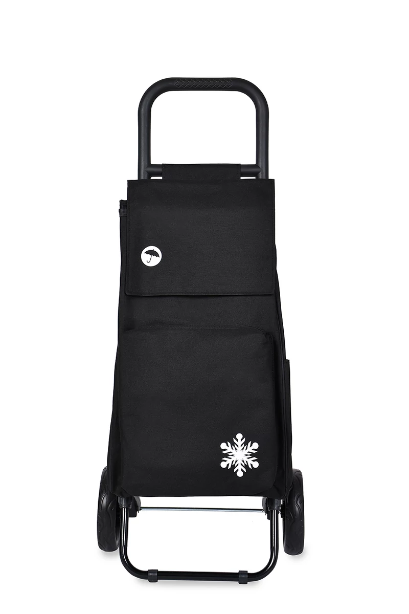 Bonluo Cărucior Pentru Cumpărături Negru Cu Buzunar Termoizolant Dimensiuni 97*42*33cm