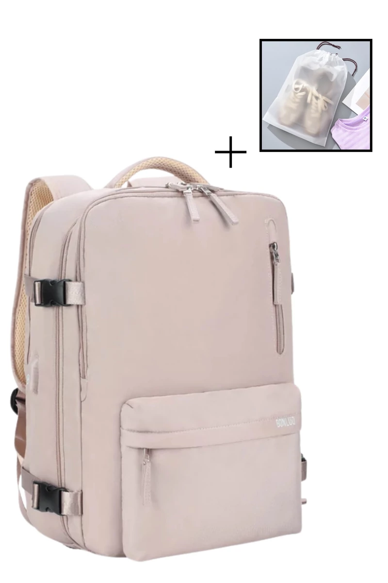Bonluo Rucsac Stil Valiză Bej Închis Dimensiune Wizz-air( 40X30x20