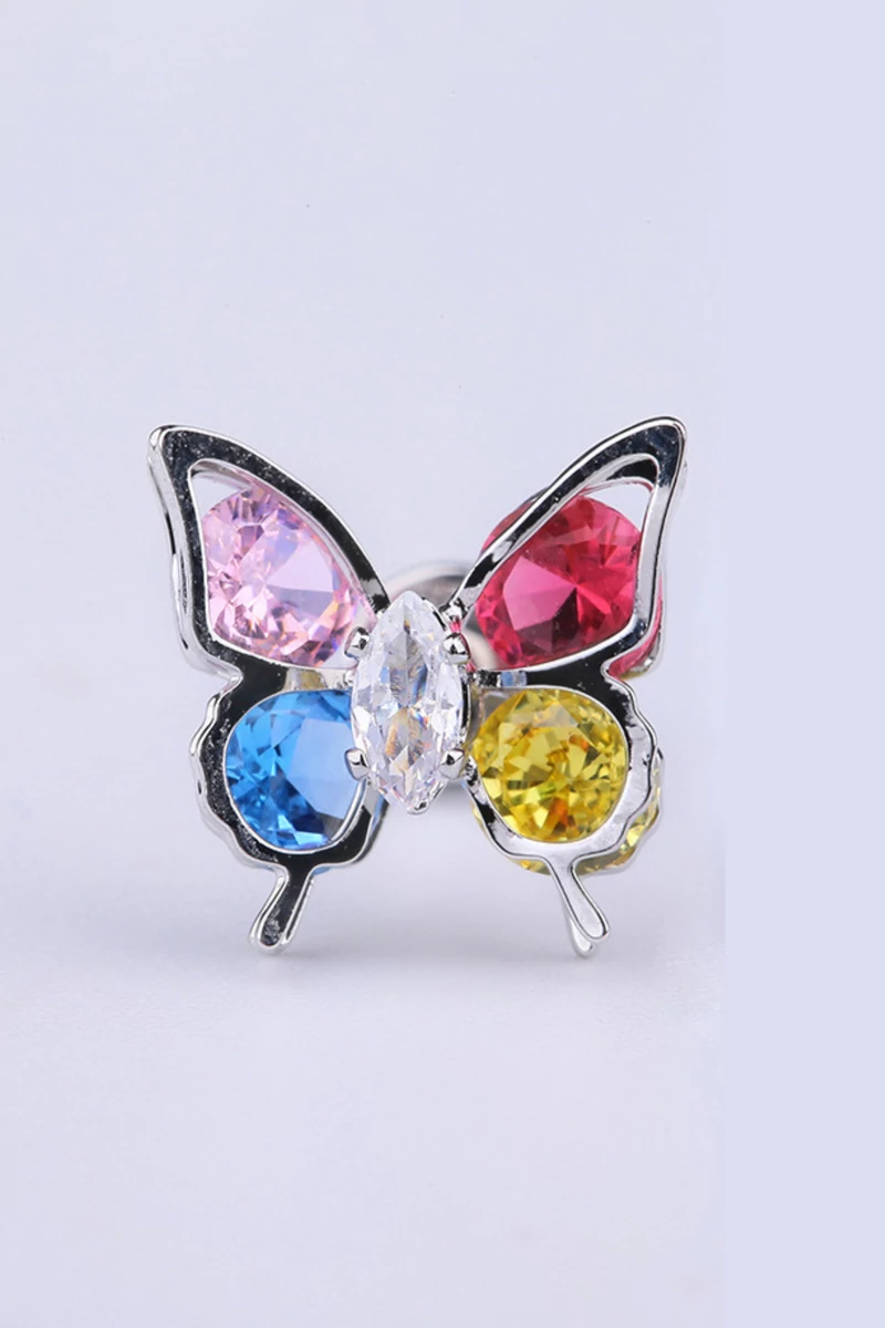 Piercing Individual Fluture Colorat Din Oțel Medicinal 316L Hipoalergenic (1buc)