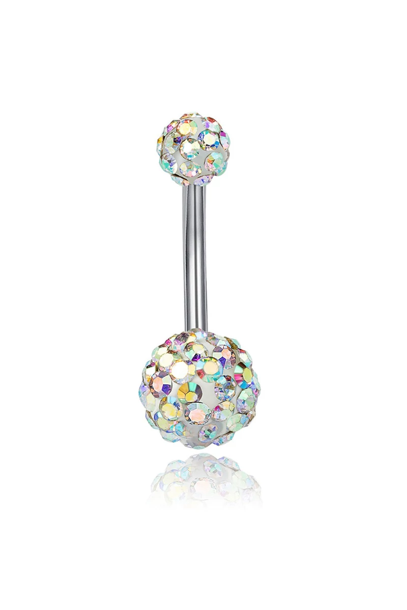 Piercing Colorat Din Oțel Inoxidabil Cu Bile Din Zirconiu Antialergic 