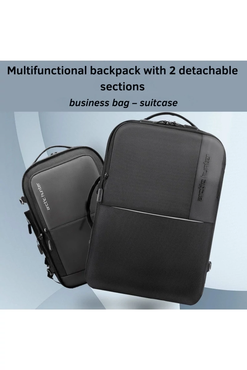 Arctic Hunter Rucsac Negru Multifucțional 2în1 Business Și