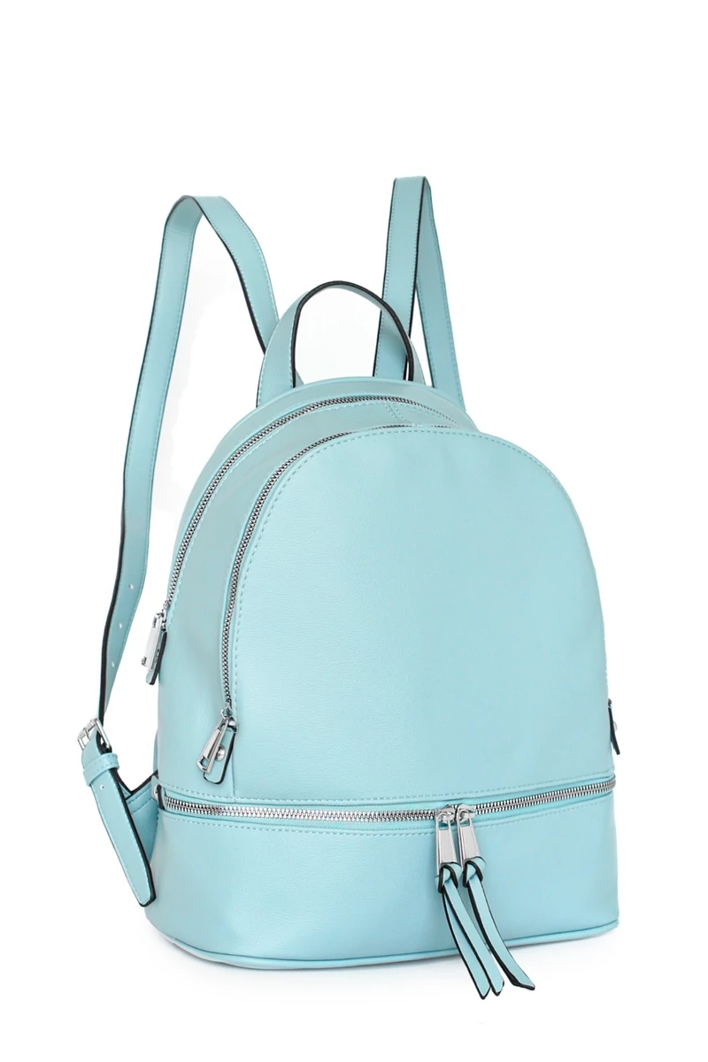 Rucsac Damă Elegant Albastru Cu Multiple Compartimente Bonluo 30*27*11 Din PU