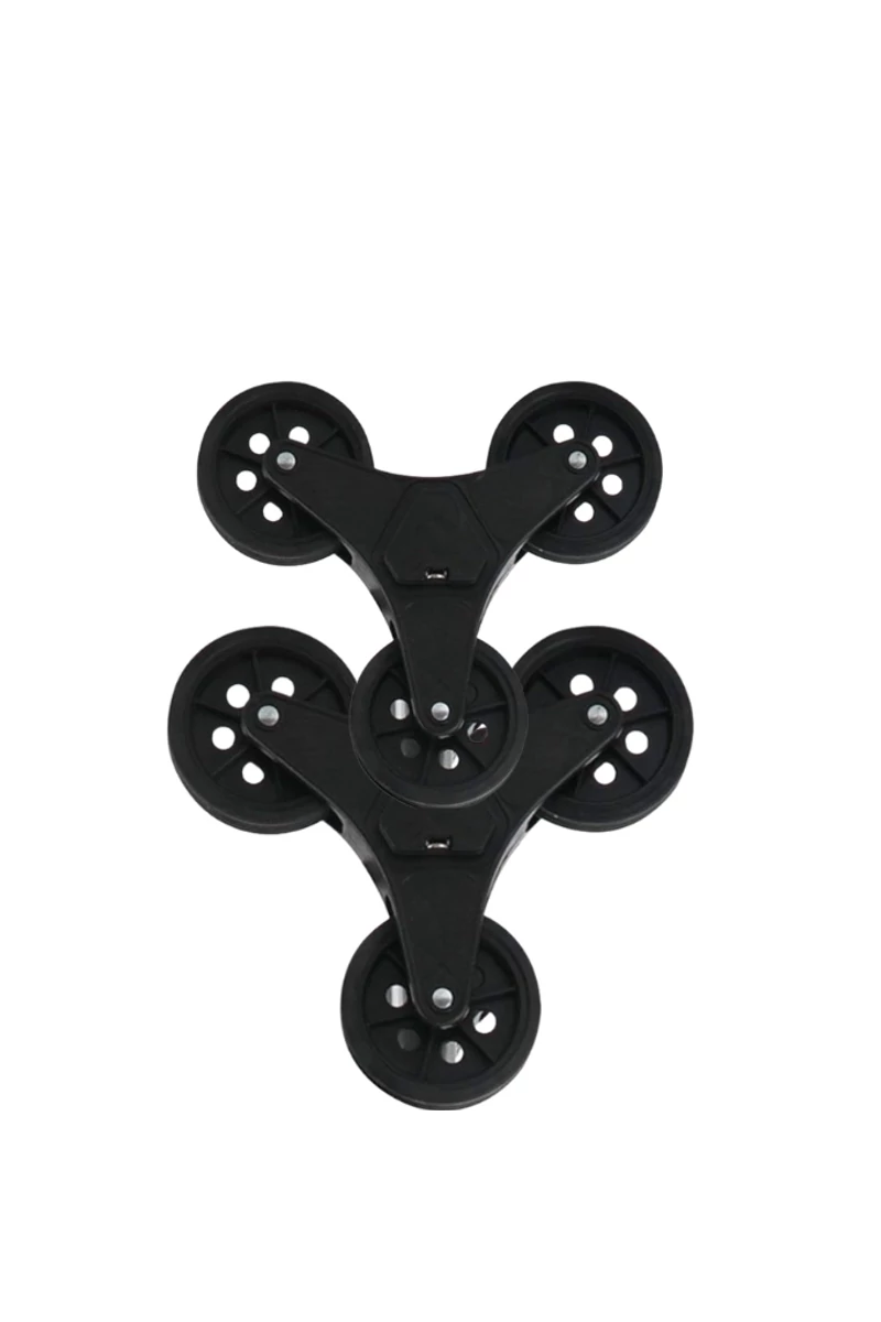 Roată cu Roți Triple Neagră Din Plastic Pentru Cărucior De Cumpărături (set 2buc)