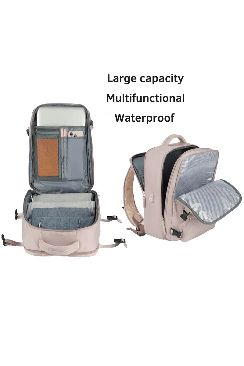 Bonluo Rucsac Stil Valiză Bej Închis Dimensiune Wizz-air( 40X30x20