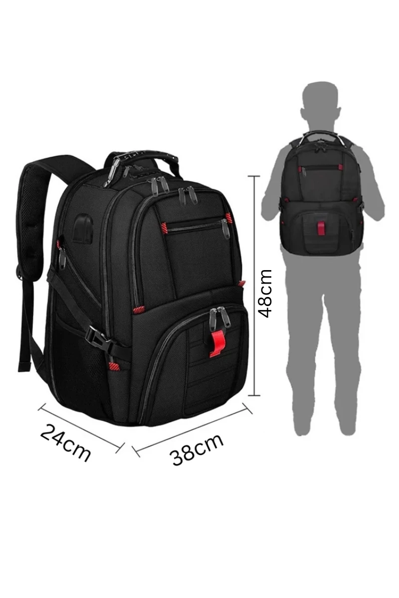 バッグ yukin Rucsac Multifuncțional Impermeabil Cu Port USB Compartiment Laptop