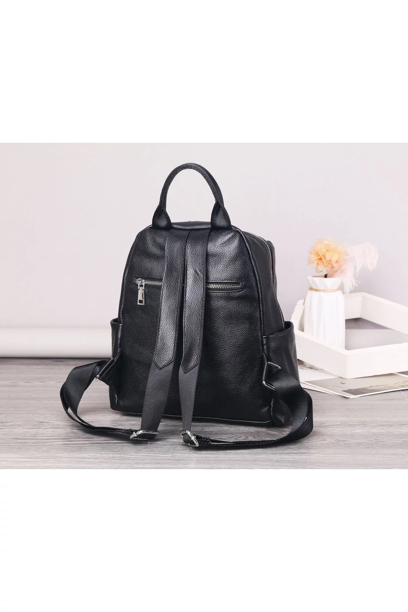 Rucsac Elegant Damă Din Piele Naturală Cu Compartimente Multiple